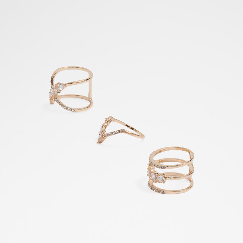 RING - GOLD/CLEAR MULTI
