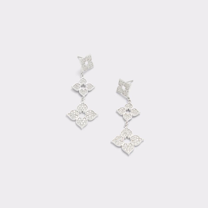EARRINGS - SILVER/CLEAR MULTI