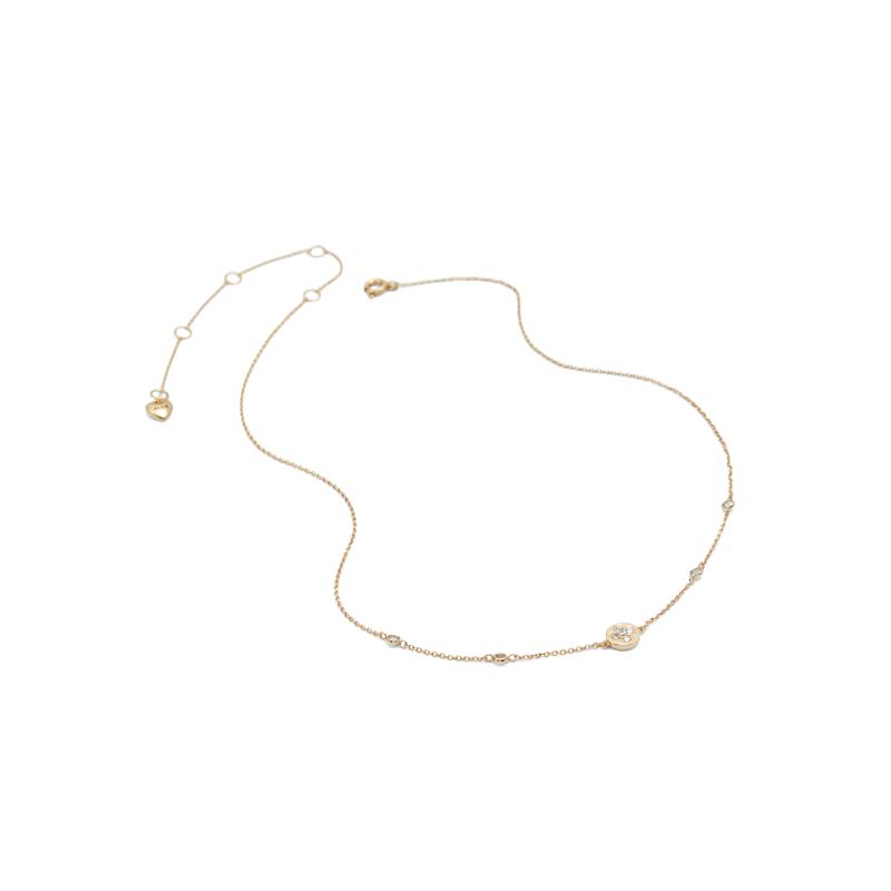 NECKLACE - GOLD/CLEAR MULTI