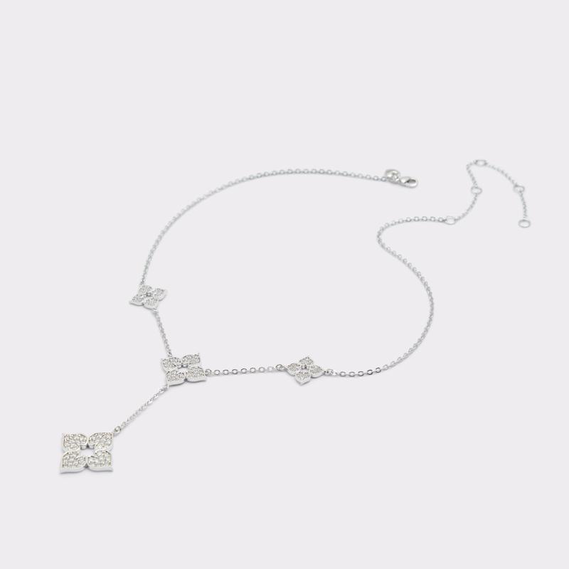 NECKLACE - SILVER/CLEAR MULTI