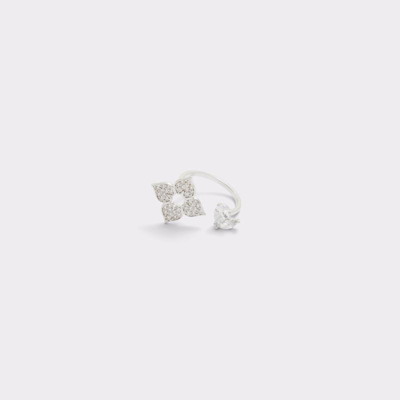 RING - SILVER/CLEAR MULTI
