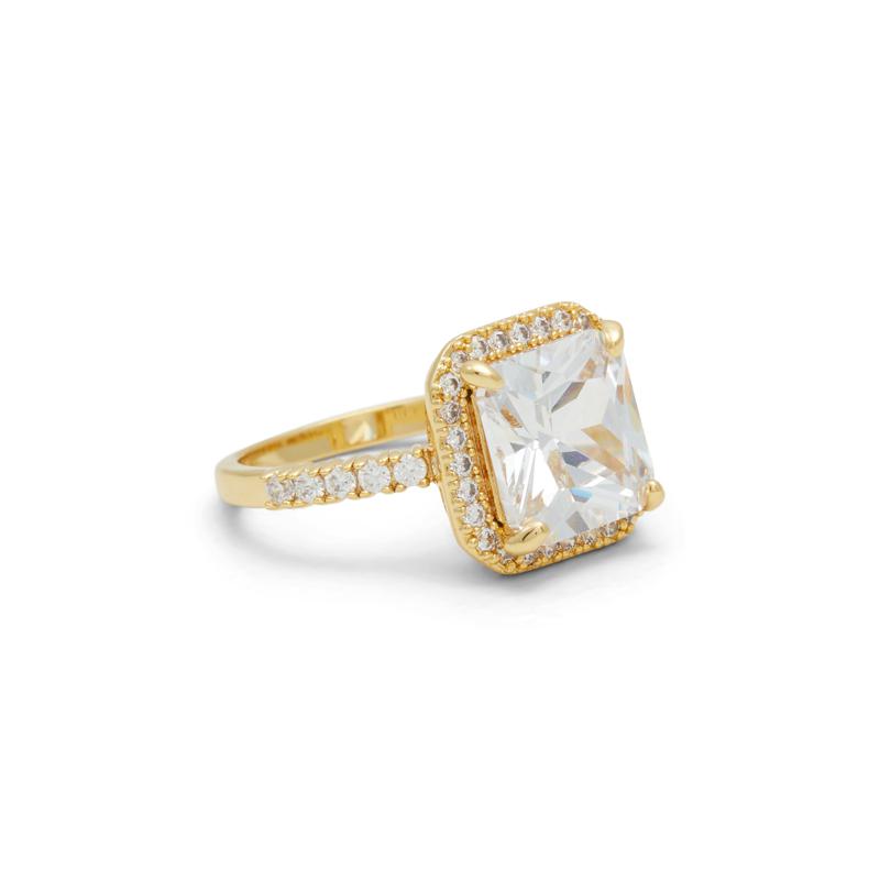 RING - GOLD/CLEAR MULTI