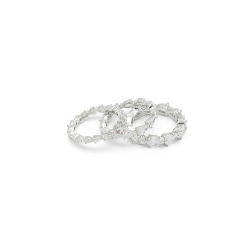 RING - SILVER/CLEAR MULTI