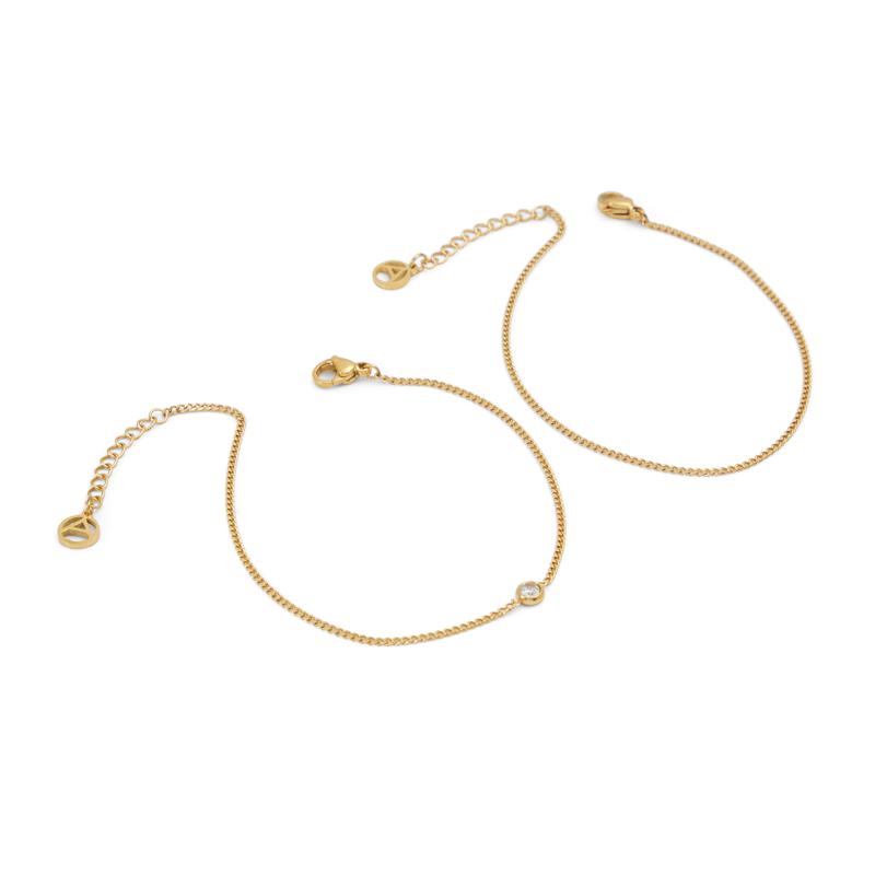BRACELET - GOLD/CLEAR MULTI