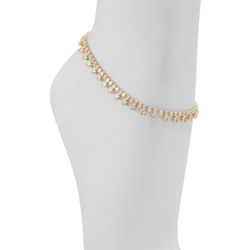 ANKLE BRACELET - GOLD/CLEAR MULTI