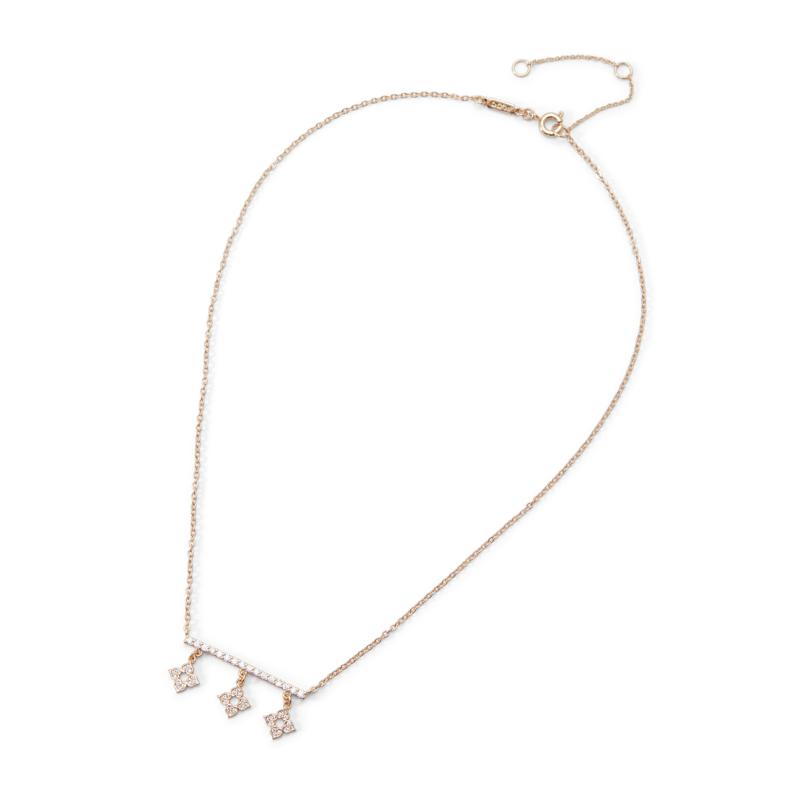 NECKLACE - GOLD/CLEAR MULTI
