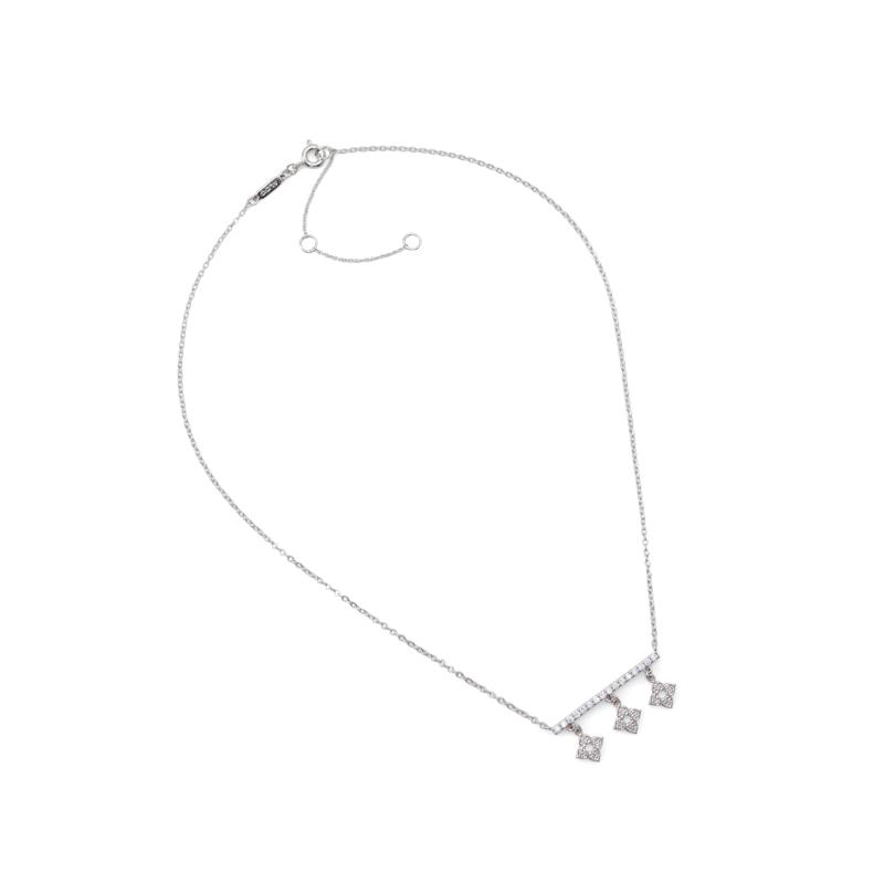 NECKLACE - SILVER/CLEAR MULTI