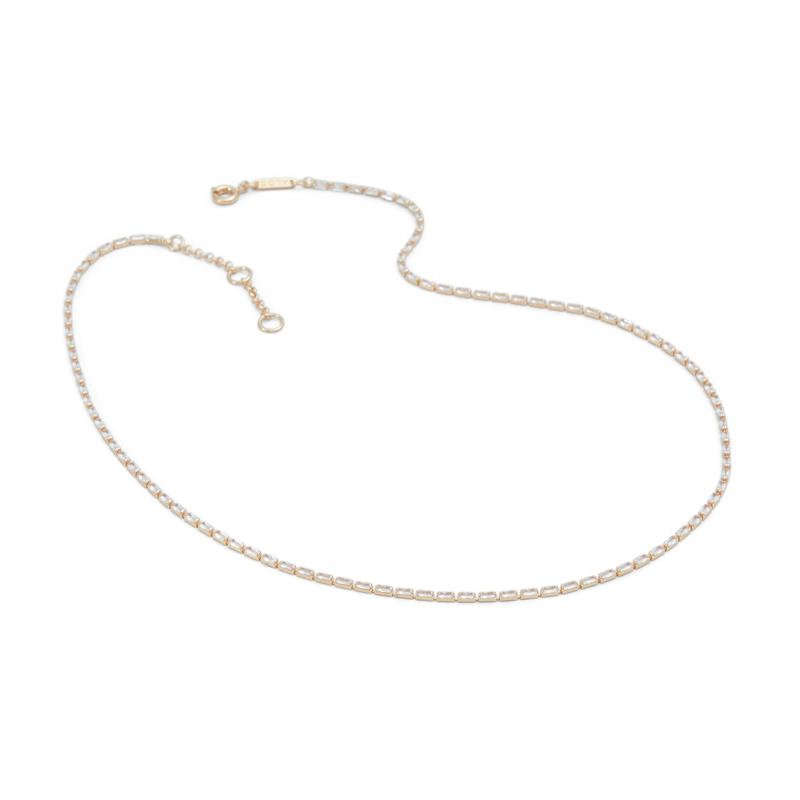 NECKLACE - GOLD/CLEAR MULTI