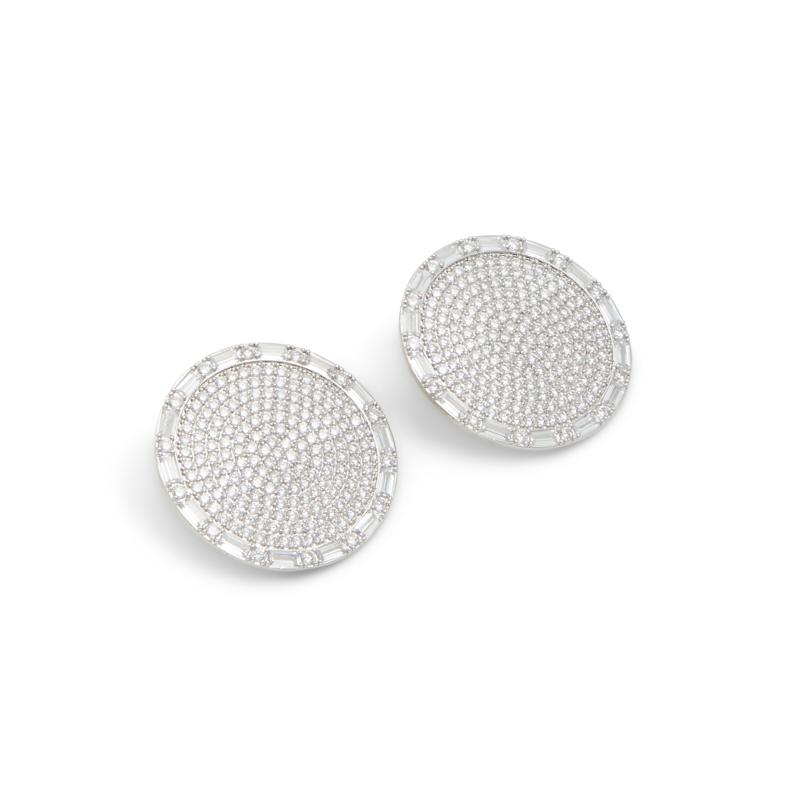 EARRINGS - SILVER/CLEAR MULTI