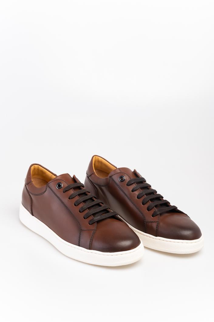 SNEAKERS - COGNAC + WHITE S.