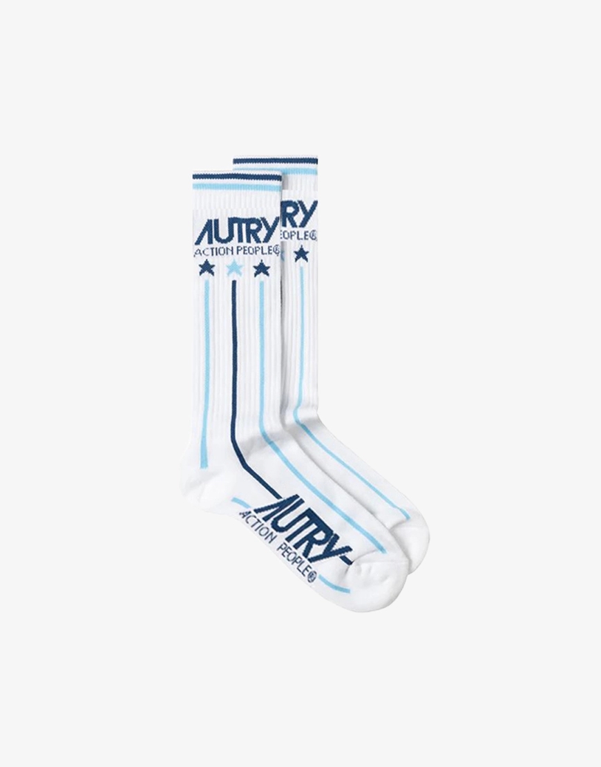 SOCKS - WHITE/BLUE