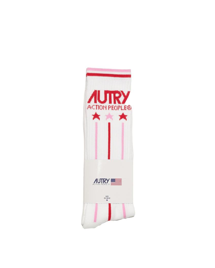 SOCKS - WHITE/RED