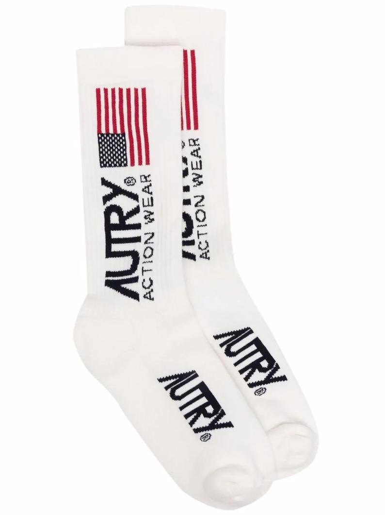 SOCKS - WHITE/BLUE