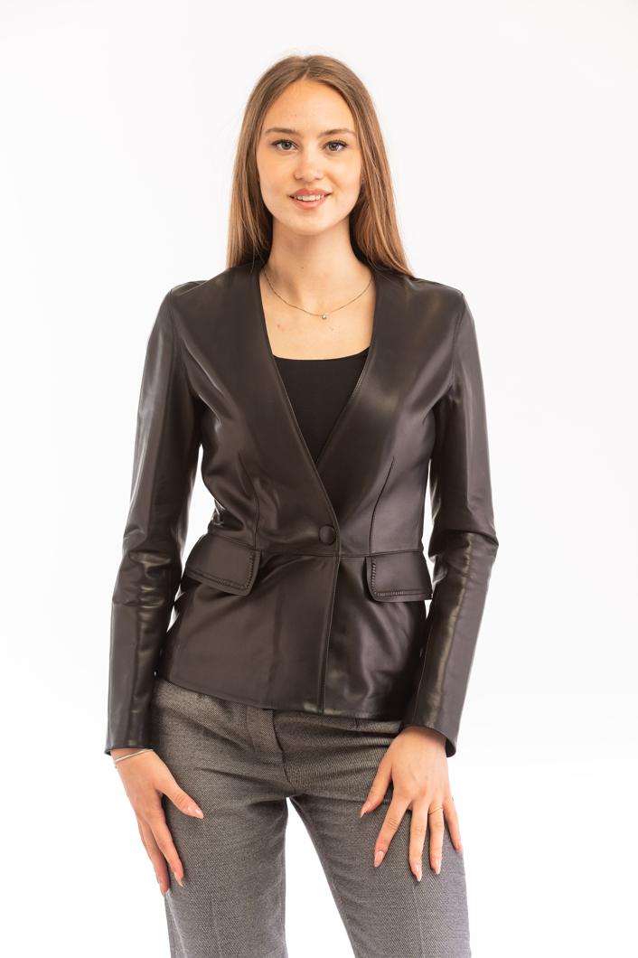 LEATHER JACKET - BLACK