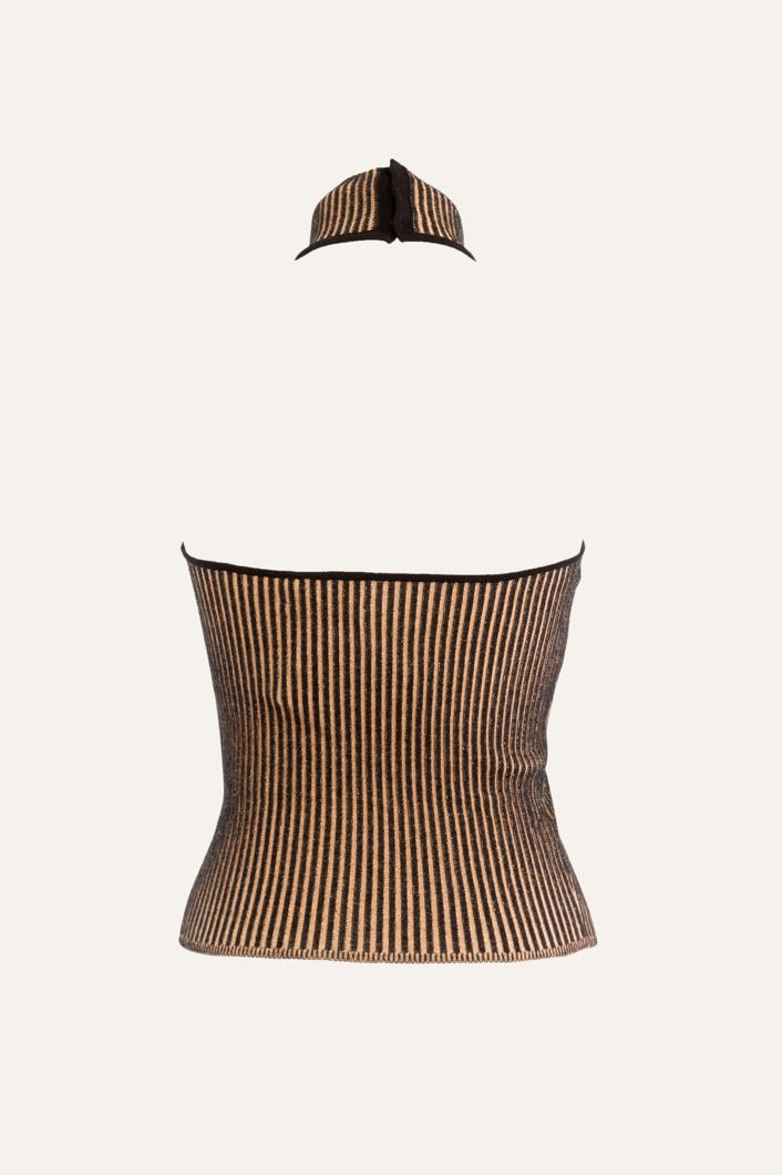 TOP - BLACK/PEACHY