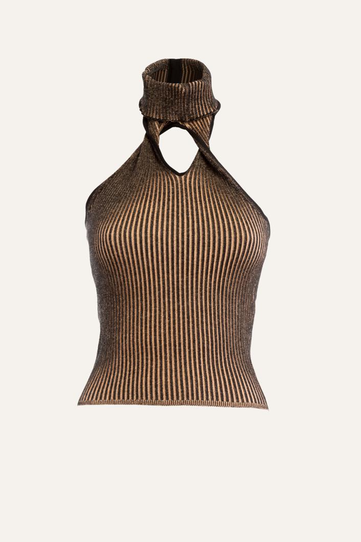 TOP - BLACK/PEACHY