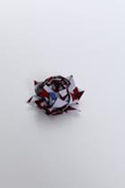 HANDKERCHIEF - RED BAMBOO JACQ