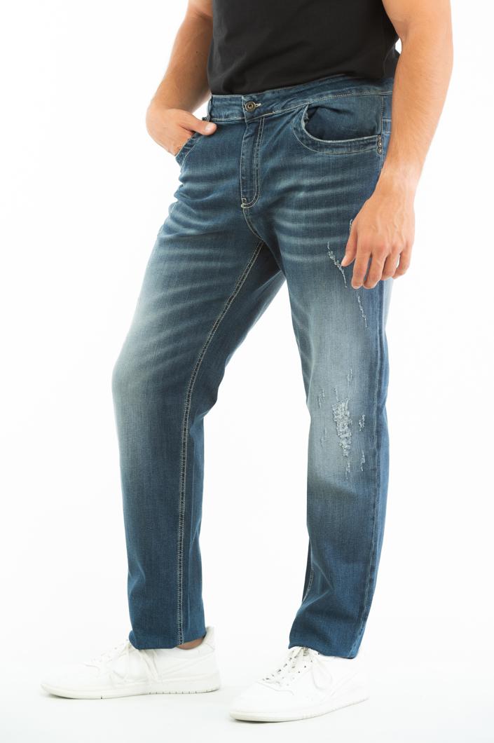 TROUSERS - L3 BLUE DENIM