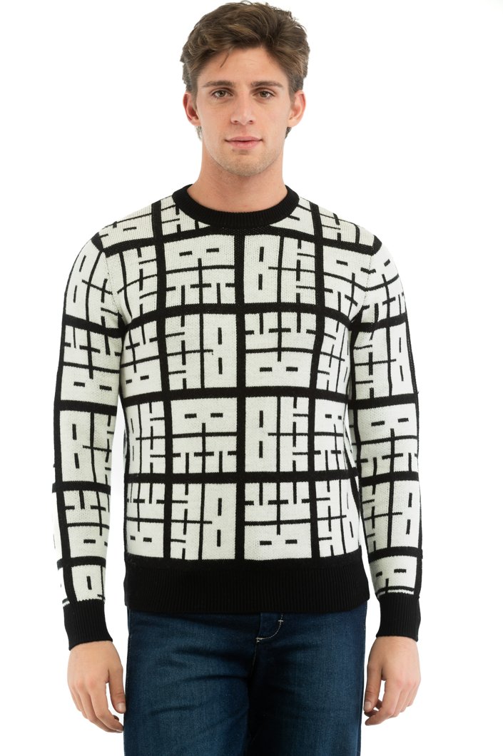 SWEATER - WHITE/BLACK