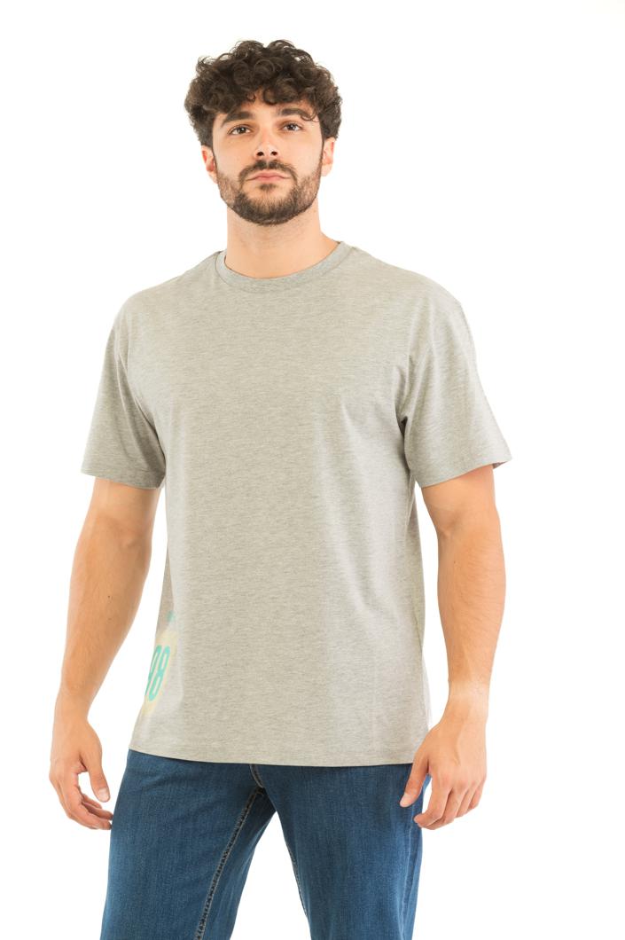 T-SHIRT - GREY MELANGE MID/LIGH
