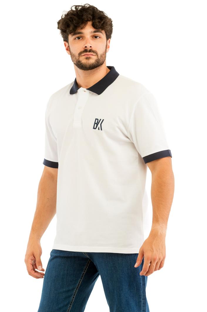 POLO - WHITE/BLACK IRIS