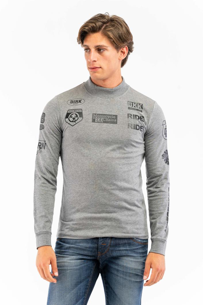 T-SHIRT LONG SLEEVE - MEL.MEDIUM GRAY