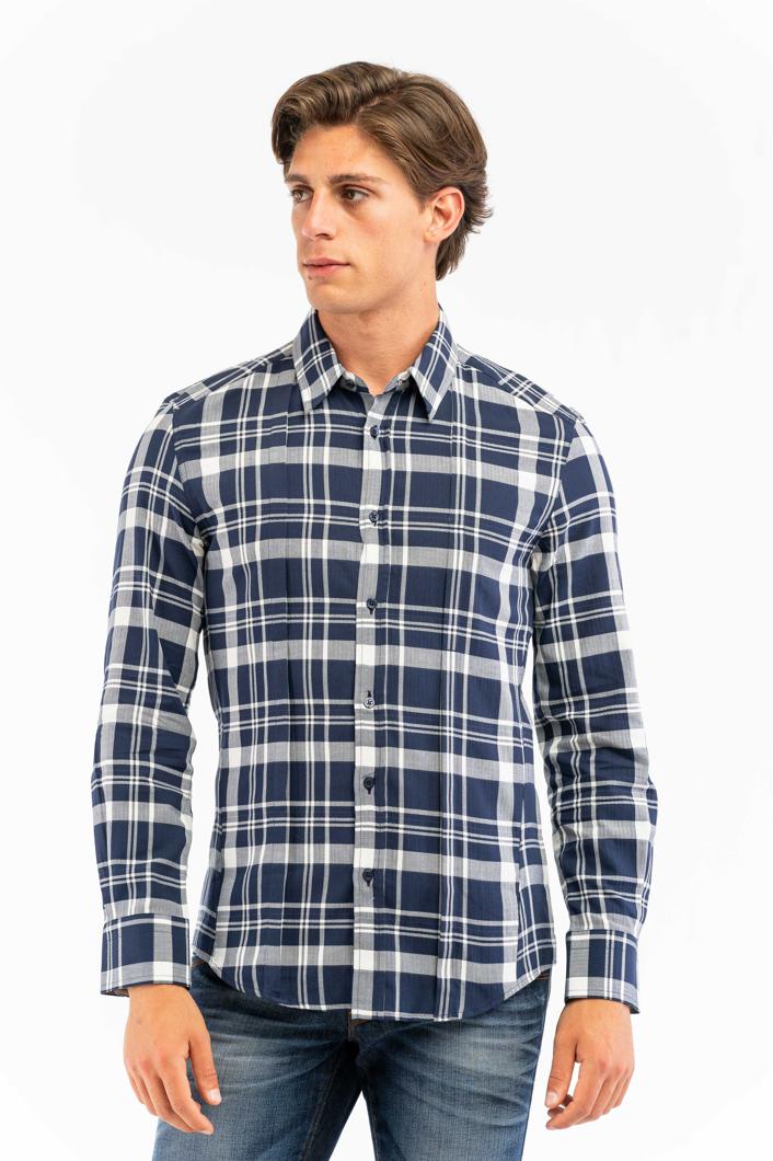 SHIRT - NAVY/WHITE