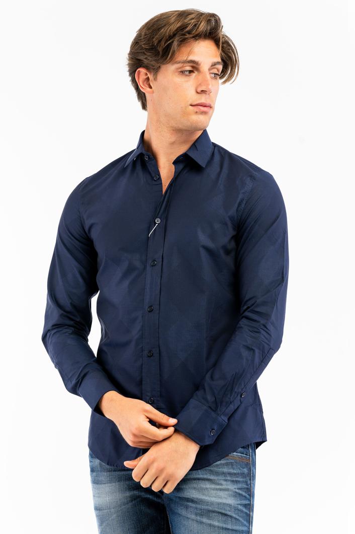 SHIRT - NAVY/VIOLA