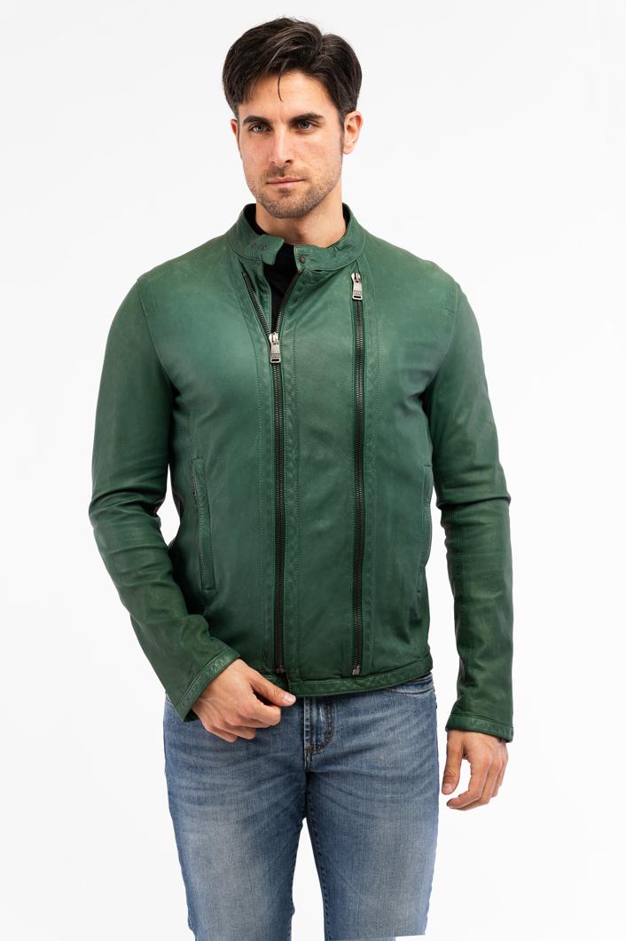 LEATHER JACKET - GLASS GREEN