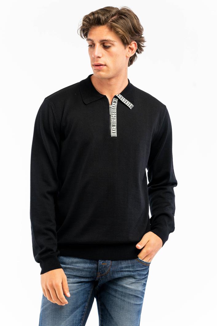POLO LONG SLEEVE - BLACK