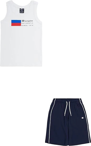 SET 2: T-SHIRT + SHORTS - WHT/NNY