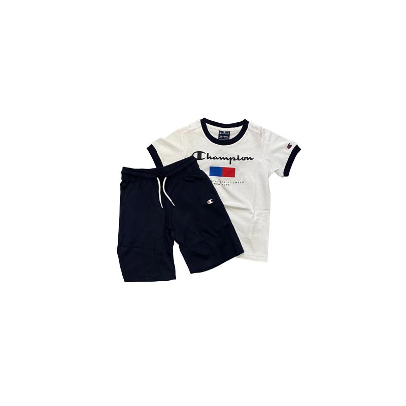 SET 2: T-SHIRT + SHORTS - WHITE