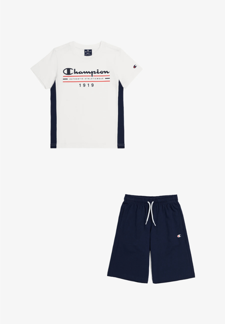 SET 2: T-SHIRT + SHORTS - WHT/NNY