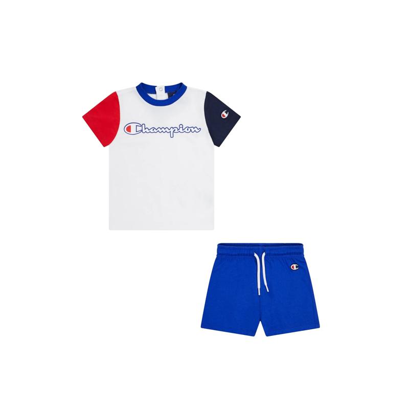 SET 2: T-SHIRT + SHORTS - WHT/BVU/NNY/ROX/BVU
