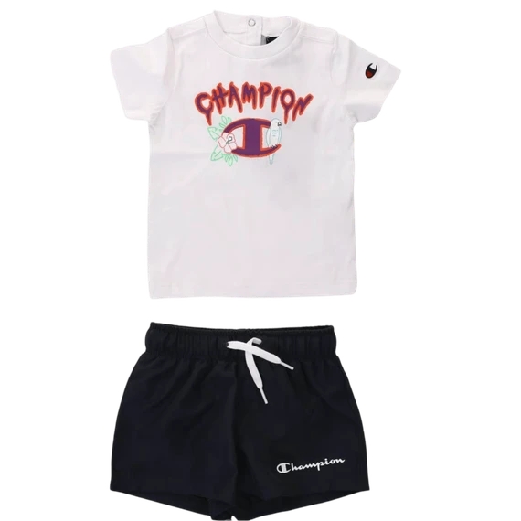SET 2: T-SHIRT + SHORTS - WHITE
