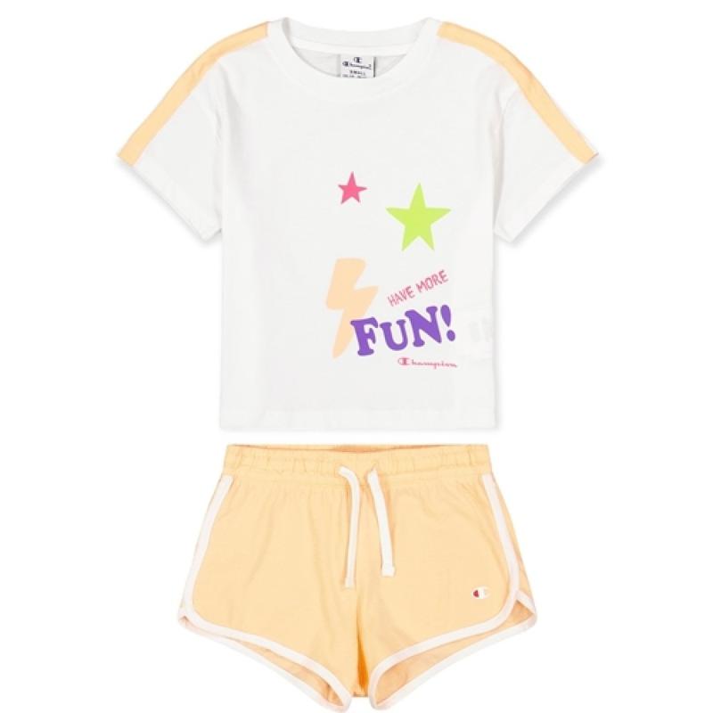 SET 2: T-SHIRT + SHORTS - WHITE