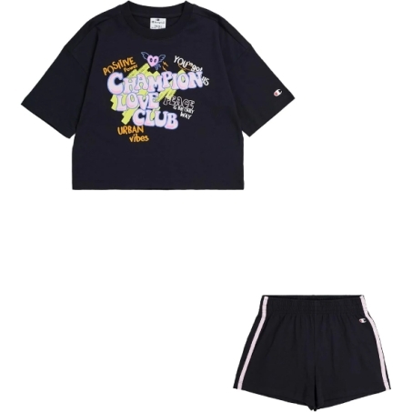 SET 2: T-SHIRT + SHORTS - BLACK