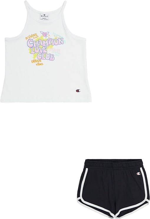 SET 2: T-SHIRT + SHORTS - WHT/NBK
