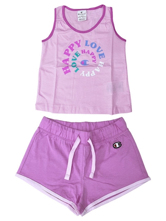 SET 2: T-SHIRT + SHORTS - PINK/PTP
