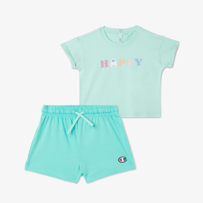 SET 2: T-SHIRT + SHORTS - WHITE