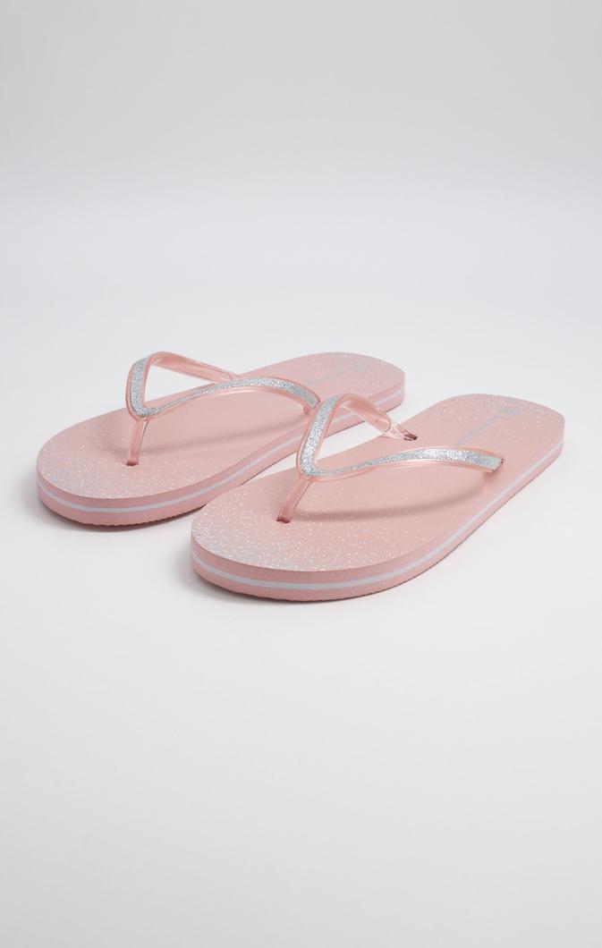 FLIP FLOPS - PINK/SILVER