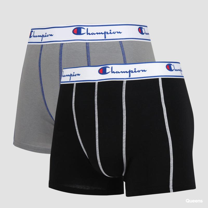 BOXERS 2 PACK - GREY/BLACK