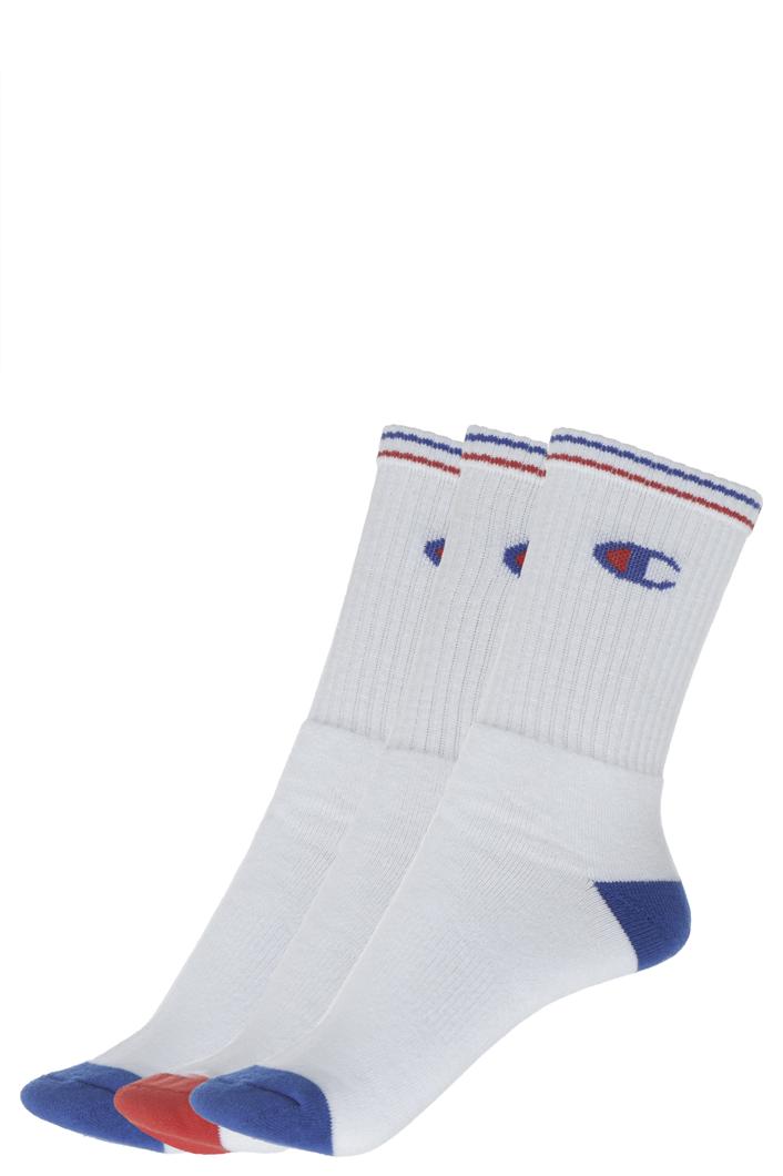 SOCKS 3 PACK - WHITE WITH LOGO