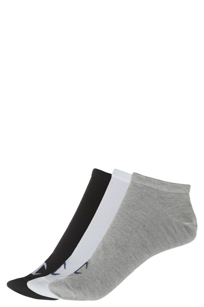SOCKS 6 PACK - WHITE/BLACK/GREY