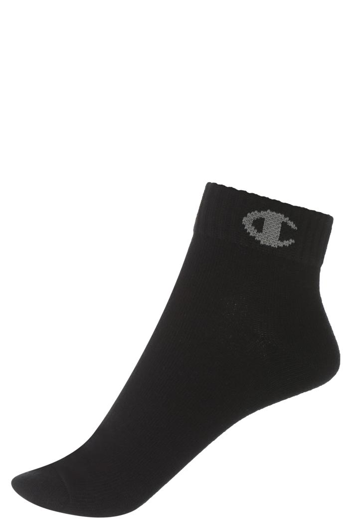 SOCKS 6 PACK - LIGHT BLACK/LIGHT GREY LOGO