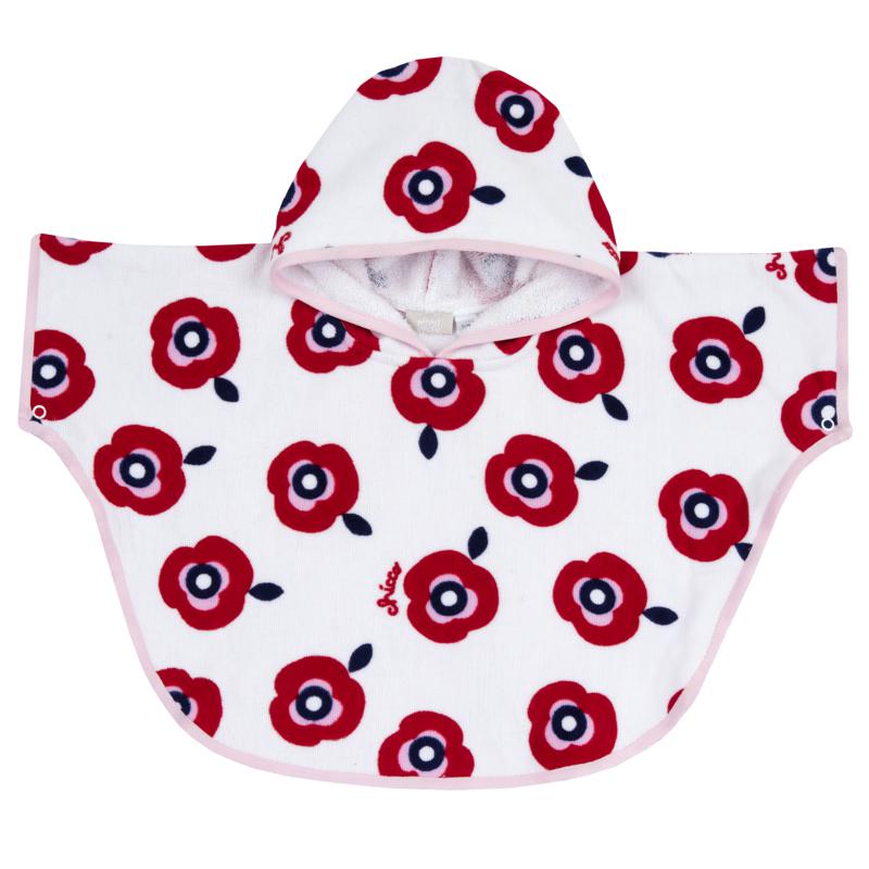 BEACH TOWEL - WHITE/RED