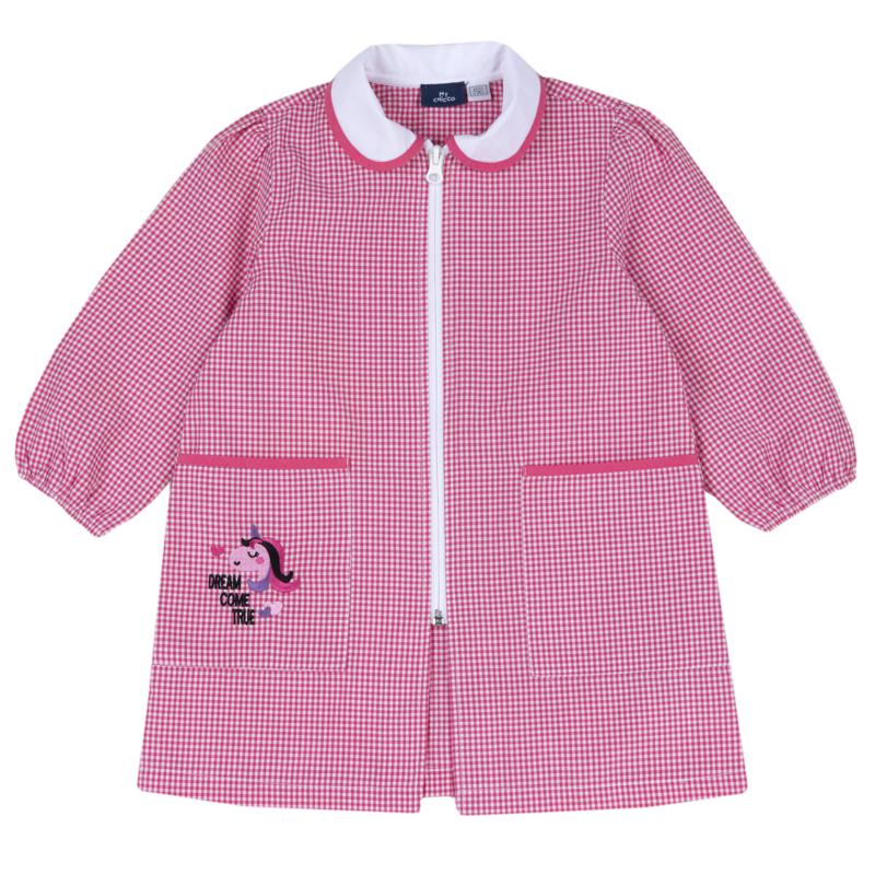 KINDERGARDEN APRON - WHITE/PINK