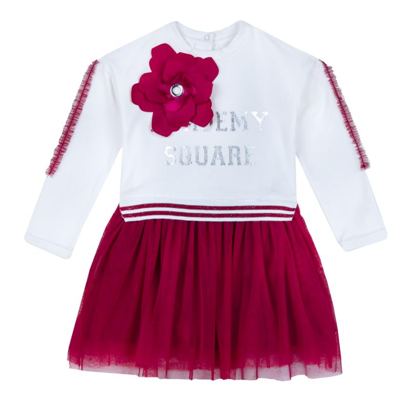 DRESS LONG SLEEVE - DARK PINK