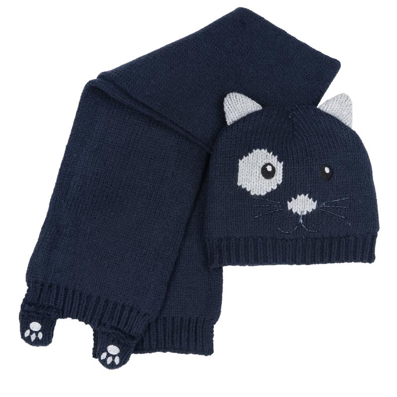 SET 2: HAT + SCARF - DARK BLUE