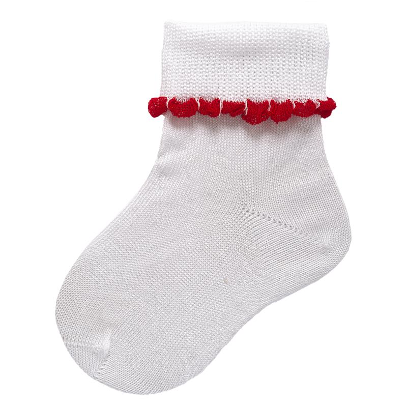 SOCKS - WHITE/RED